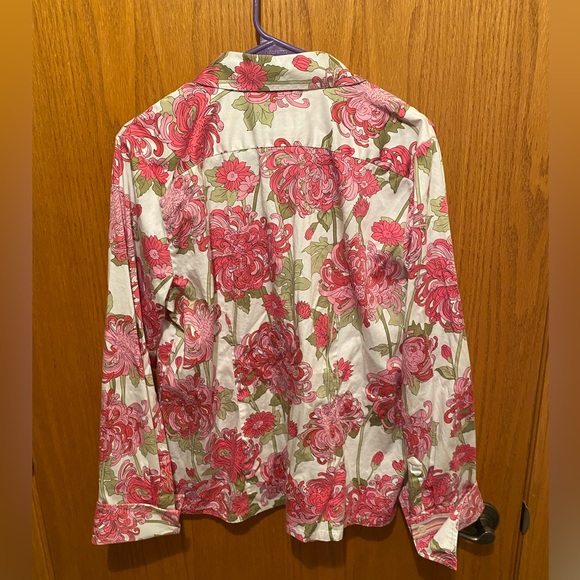 Talbot’s Women’s Floral Button Down Blouse - Picture 3 of 5